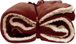 Intratuin Unique Living plaid Lars rood 200 x 150 cm aanbieding
