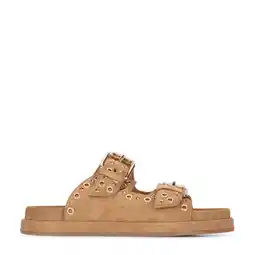 Wehkamp PS Poelman suède slippers camel aanbieding