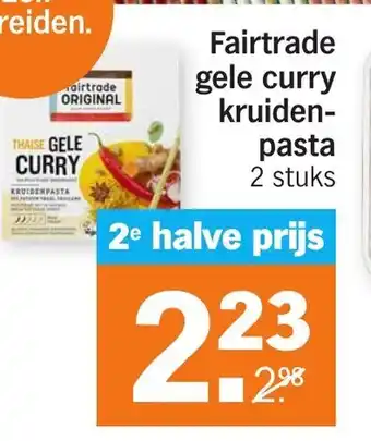Albert Heijn Fairtrade Gele curry kruidenpasta aanbieding