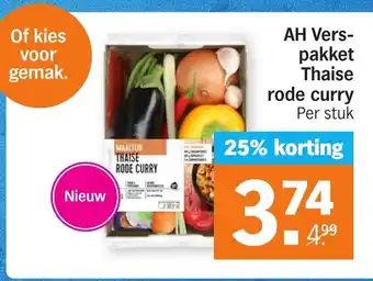 Albert Heijn AH Verspakket Thaise rode curry aanbieding
