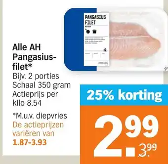 Albert Heijn AH Pangasiusfilet aanbieding