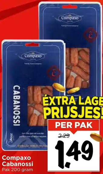 Vomar Voordeelmarkt Compaxo Cabanossi aanbieding