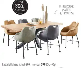 Pronto wonen Eettafel Mazzo aanbieding