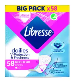 De Online Drogist Libresse Regular Inlegkruisjes aanbieding