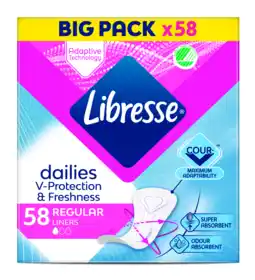 De Online Drogist Libresse Regular Inlegkruisjes aanbieding