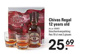 De Kweker Chivas Regal 12 Years Old Geschenkverpakking aanbieding