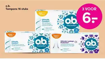 DA O.B. Tampons 16 Stuks aanbieding