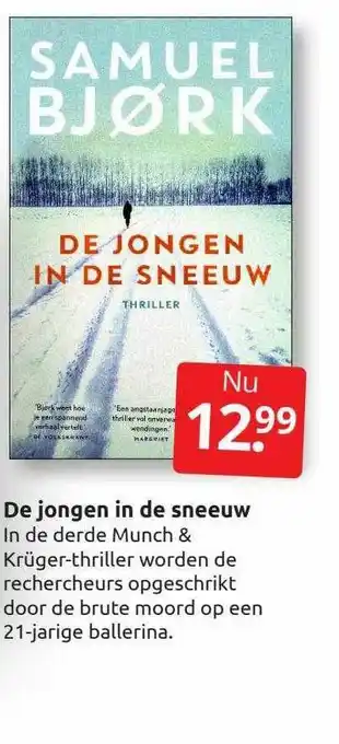 Boekenvoordeel De Jongen In De Sneeuw - Samuel Bjørk aanbieding