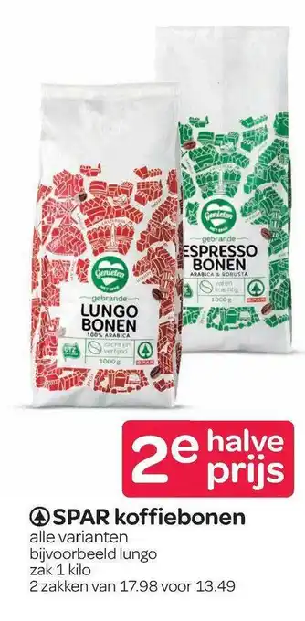 Spar Spar Koffiebonen aanbieding