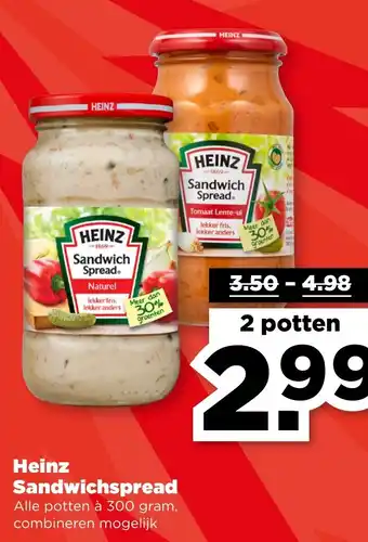 PLUS Heinz sandwichspread aanbieding