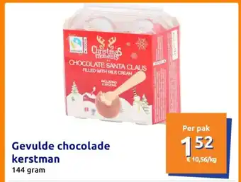 Action Gevulde chocolade kerstman aanbieding