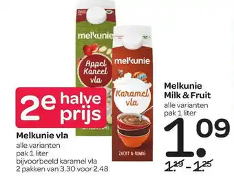 Spar Melkunie Vla Of Melkunie Milk & Fruit aanbieding