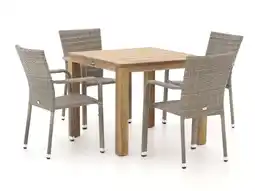 Kees Smit Forza Fossano/ROUGH-S 90cm dining tuinset 5-delig stapelbaar aanbieding