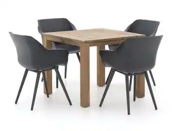 Kees Smit Hartman Sophie Studio/ROUGH-S 90cm dining tuinset 5-delig aanbieding