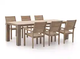 Kees Smit ROUGH-S/ROUGH-X 240cm dining tuinset 7-delig stapelbaar aanbieding