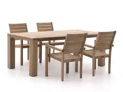 Kees Smit ROUGH-S/ROUGH-X 200cm dining tuinset 5-delig stapelbaar aanbieding