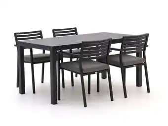 Kees Smit Bellagio Rumo/Menzano 160cm dining tuinset 5-delig stapelbaar aanbieding