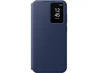 MediaMarkt Samsung Smart View Wallet Case Telefoonhoesje Voor Samsung S24 Fe Blauw aanbieding