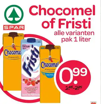 Spar Chocomel Of Fristi aanbieding