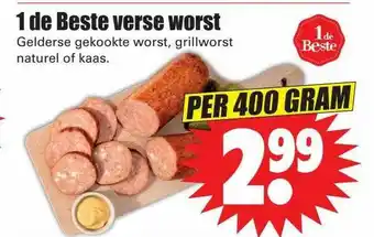 Dirk 1 De Beste Verse Worst Gelderse Gekookte Worst, Grillworst Naturel Of Kaas aanbieding