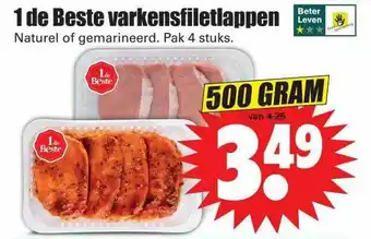 Dirk 1 De Beste Varkensfiletlappen Naturel Of Gemarineerd aanbieding