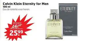 Trekpleister Calvin Klein Eternity For Men 100 Ml Eau De Toilette Voor Heren aanbieding