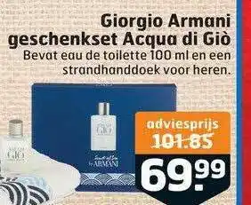 Trekpleister Giorgio Armani Geschenkset Acqua Di Giò aanbieding