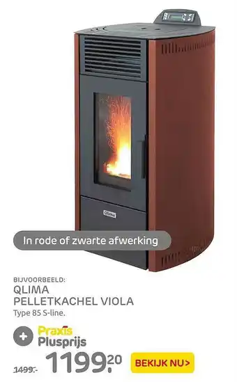 Praxis Qlima Pelletkachel Viola 85 S-Line aanbieding