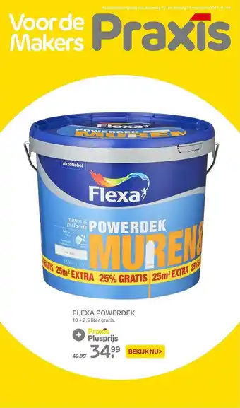 Praxis Flexa Powerdek 10 + 2,5 Liter aanbieding