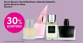 DA Bruno Banani, David Beckham, Gabriela Sabatini, James Bond en Mexx Geuren aanbieding