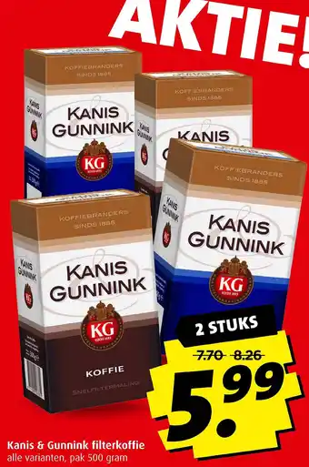 Boni Kanis & Gunnink filterkoffie aanbieding