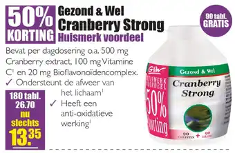 Gezond & Wel Gezond & Wel Cranberry Strong aanbieding