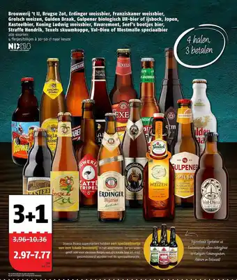 Poiesz Brouwerij 'T Ij, Brugze Zot, Erdinger Weissbier, Franziskaner Weissbier, Grolsch Weizen, Golden Draak, Gulpener Biologisch Ur aanbieding