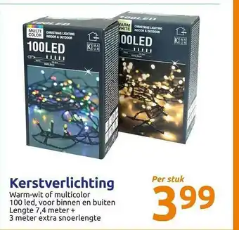 Action Kerstverlichting Warm-Wit Of Multicolor 100 Led aanbieding