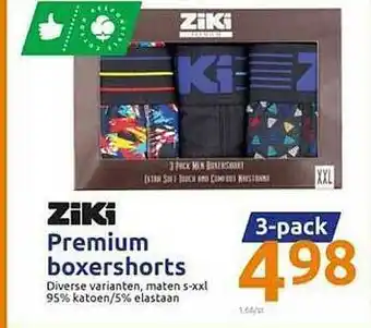 Action Ziki Premium Boxershorts aanbieding