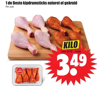 Dirk 1 de Beste kipdrumsticks naturel of gekruid aanbieding