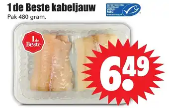 Dirk 1 de Beste kabeljauw 480g aanbieding