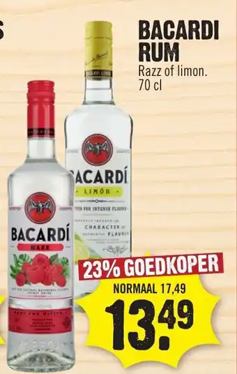 Dirk Bacardi Rum 70cl aanbieding