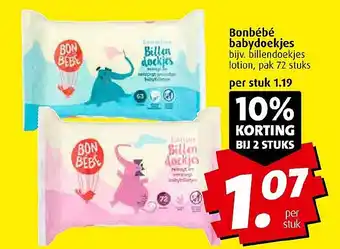 Boni Bonbébé babydoekjes aanbieding