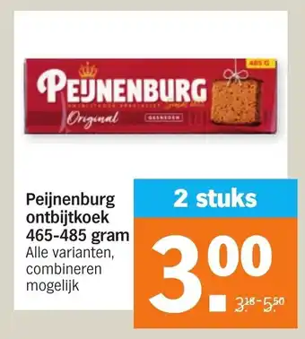 Albert Heijn Peijnenburg ontbijtkoek 465-485g aanbieding