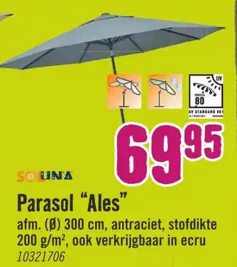 Hornbach Solina Parasol “Ales" aanbieding