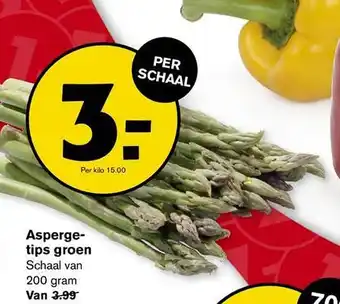 Hoogvliet Asperge- tips groen aanbieding