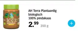 Albert Heijn Terra Plantaardig biologisch 100% pindakaas aanbieding