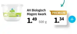 Albert Heijn Biologisch Magere kwark aanbieding