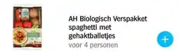 Albert Heijn Biologisch Verspakket spaghetti met gehaktballetjes aanbieding