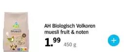 Albert Heijn Biologisch Volkoren muesli fruit & noten aanbieding