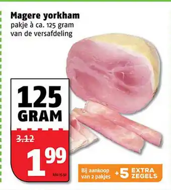 Poiesz Magere yorkham 125 gram aanbieding