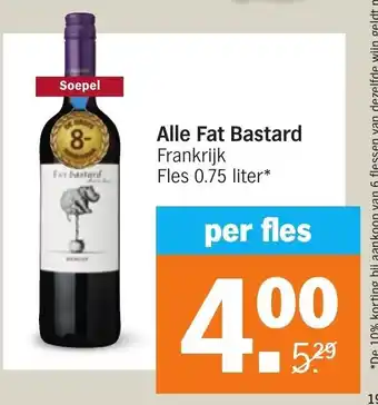 Albert Heijn Alle Fat Bastard 0.75 liter aanbieding