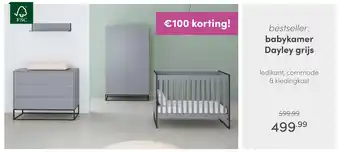 Baby & Tiener babykamer Dayley grijs aanbieding