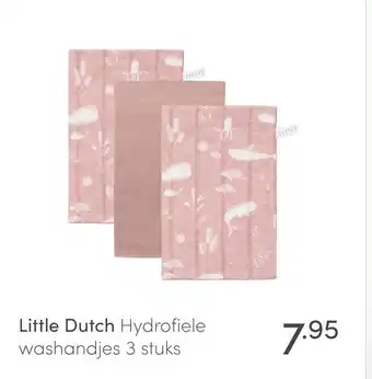 Baby & Tiener Little Dutch Hydrofiele washandjes 3 stuks aanbieding